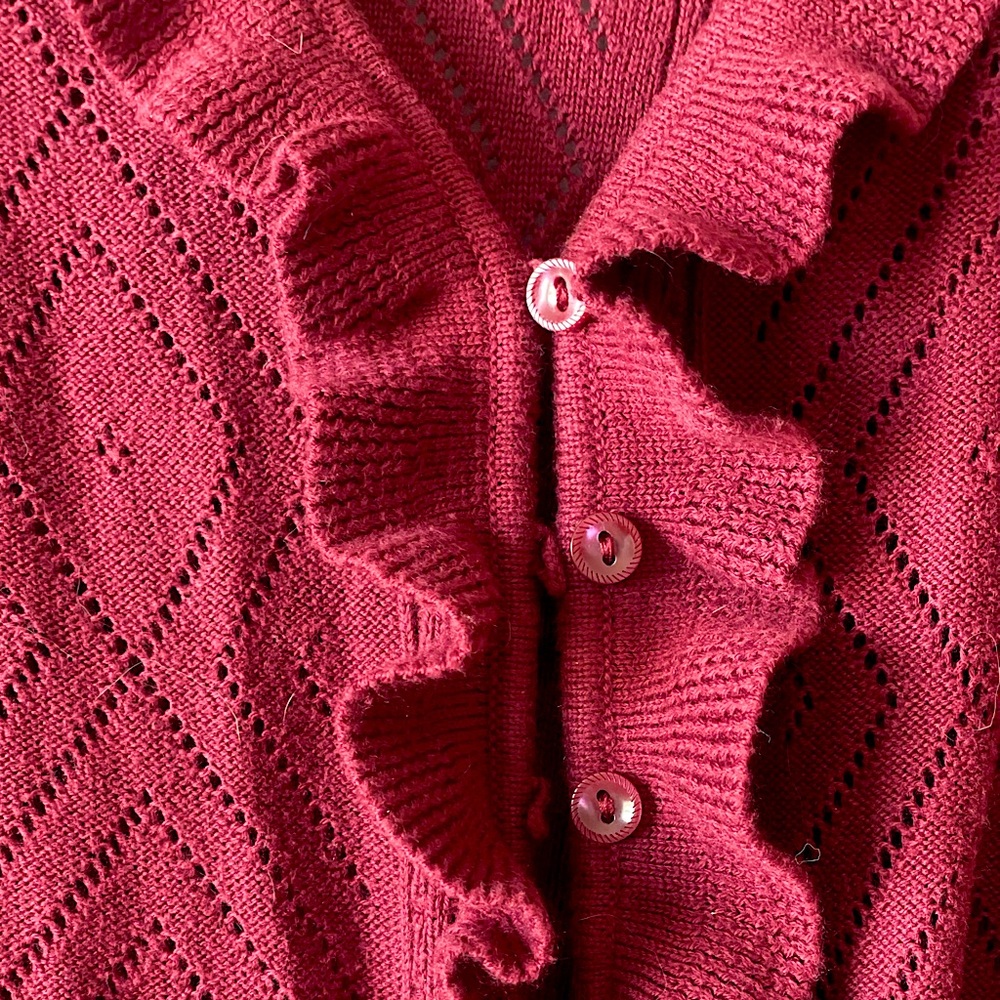 Mixit Burgundy Sweater with flared sleeves